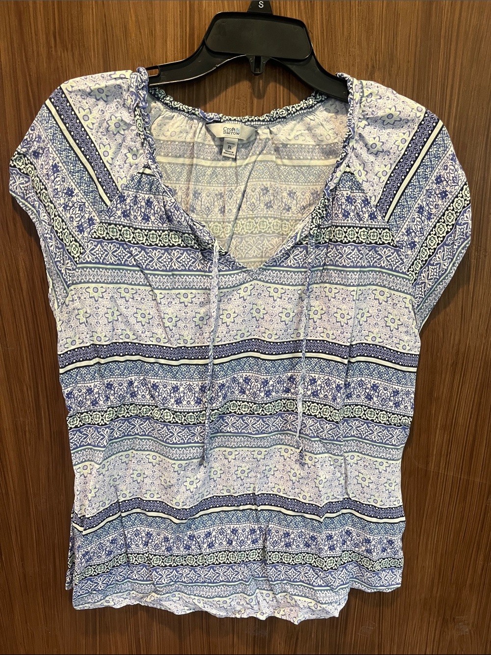 Croft & Barrow Tie V-Neck Top